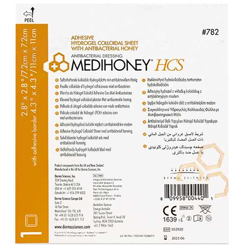 MediHoney HCS Adhesive Dressing 11x11cm - Single REF:782