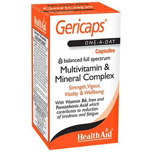 HealthAid Gericaps Multivitamin and Mineral Complex 100 Capsules