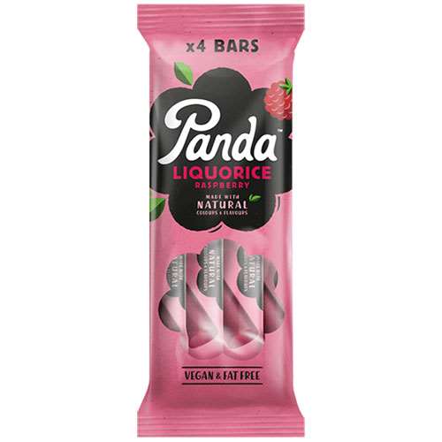 Panda Liquorice Raspberry Bars 4x 32g