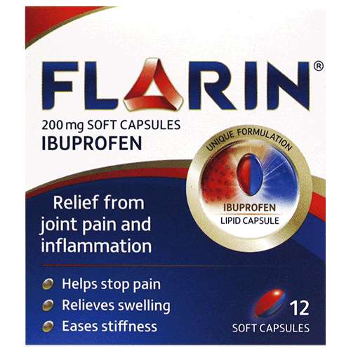 Flarin 200mg Ibuprofen Soft Capsules 12