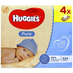 Huggies Pure Wipes x4 Pack