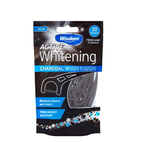 Wisdom Active Whitening Charcoal Flossers