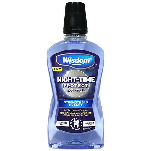 Wisdom Night-Time Protect Mouthwash 500ml