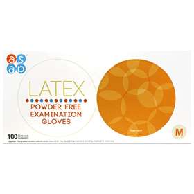 ASAP Latex Powder Free Examination Gloves Medium 100