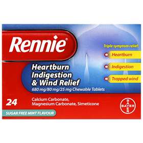 Rennie 3-in-1 Relief Tablets 24