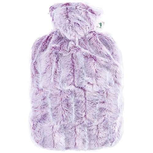 Hugo Frosch Hot Water Bottle Faux Fur Purple