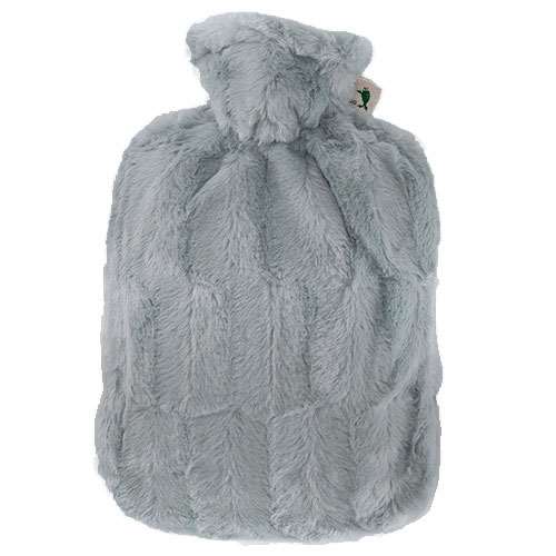 Hugo Frosch Hot Water Bottle Faux Fur Grey