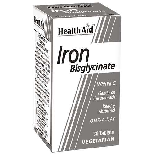 HealthAid Iron Bisglycinate 30 Tablets