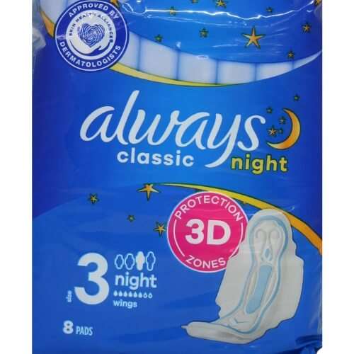 Always Classic Night Sanitary Towels 8