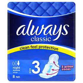 Always Classic Night Sanitary Towels 8