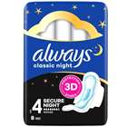 Always Classic Night Sanitary Towels 8