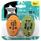Tommee Tippee Clip-On Soother Holders - Tiger & Elephant
