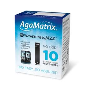 AgaMatrix WaveSense Jazz Blood Glucose Test Strips 10