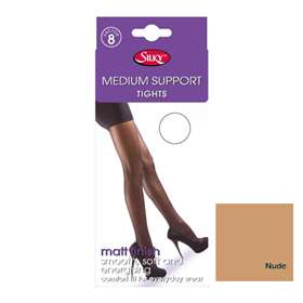 Silky Factor 8 Medium Support Tights Nude Size Medium 1 Pair