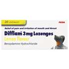 Difflam 3mg Lozenges Lemon 20