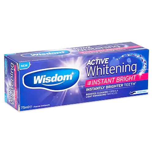 Wisdom Active Whitening Instant Bright Toothpaste 75ml