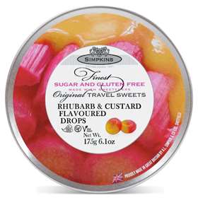 Simpkins Sugar Free Rhubarb & Custard Drops 175g