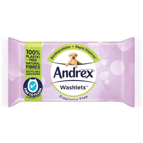 Andrex Fragrance Free Washlets 36