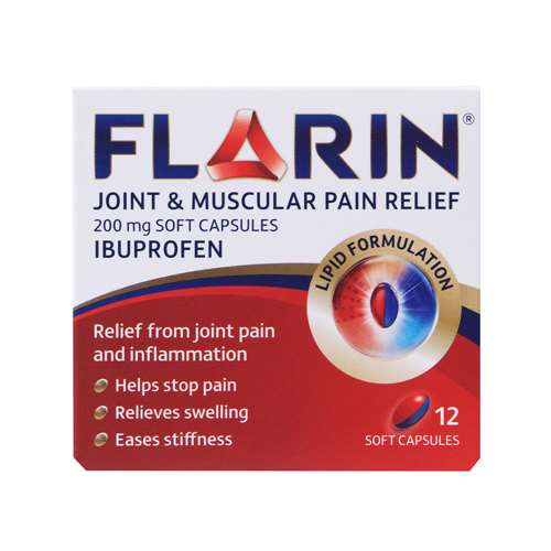 Flarin Join & Muscular Pain Relief 200mg Soft Capsules 12