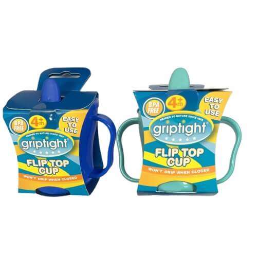 Griptight Flip Top Cup Blue/Aqua