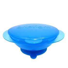 Griptight Suction Feeding Bowl With Lid Blue 12 Months Plus