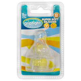 Griptight Super Soft Silicone Teats 6+m Fast 2