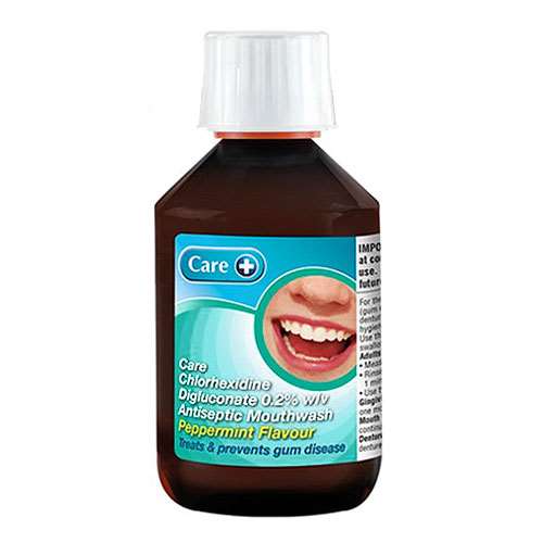 Care Chlorhexidine Antiseptic Mouthwash Peppermint 300ml