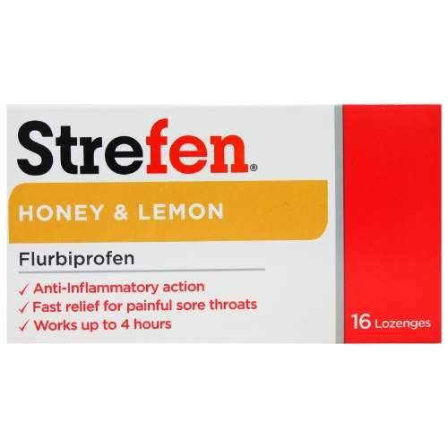 Strefen Honey & Lemon Flurbiprofen 8.75mg 16 Lozenges