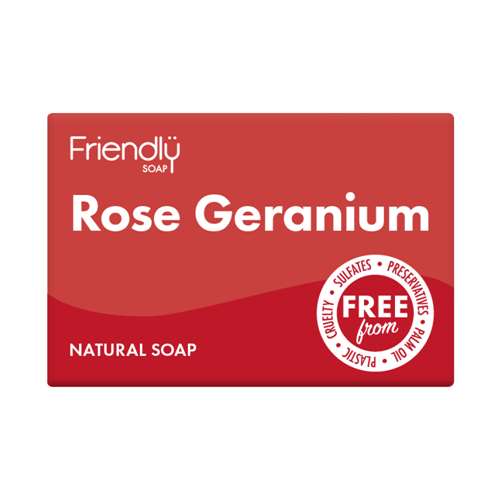 Friendly Soap Natural Soap Rose Geranium 95g