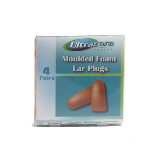 Ultracare Moulded Foam Earplugs 4 Pairs