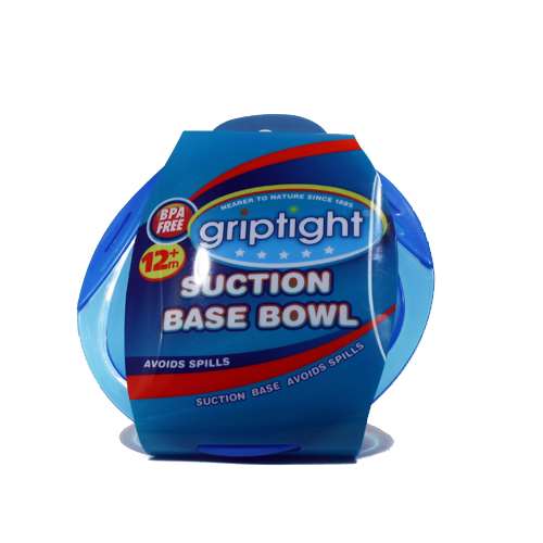 Griptight Suction Base Bowl 12 Months +Blue