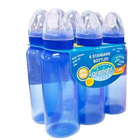 Griptight 6 Pack Standard Bottles 250ml Blue