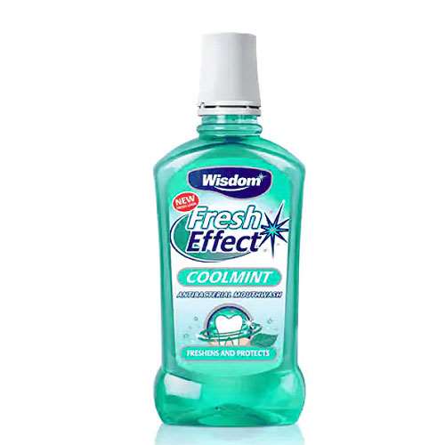 Wisdom Fresh Effect Coolmint Antibacterial Mouthwash 500ml