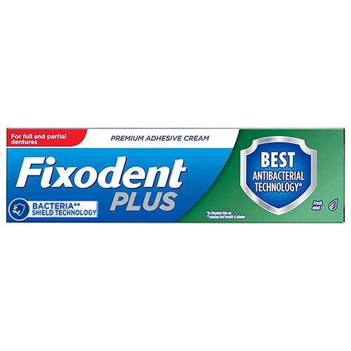 Fixodent Plus Dual AntiBacterial Adhesive Cream 40g