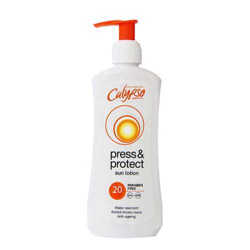 Click to view product details and reviews for Calypso Press And Protect Sun Lotion Spf 20 200ml.