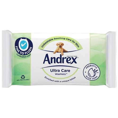 Andrex Ultra Care Washlets 36 Wipes