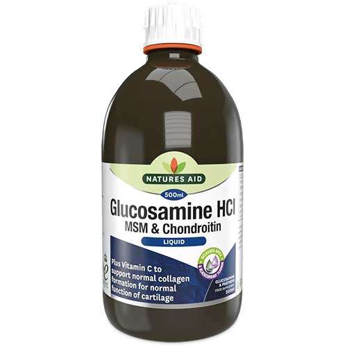 Natures Aid Glucosamine HCI MSM and Chondroitin Liquid 500ml