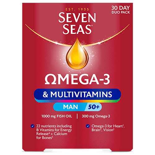 Seven Seas Omega-3 Multivitamins Man 50 plus 30 Day Duo Pack