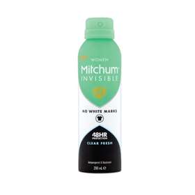 Mitchum Invisible Women Clear Fresh Antiperspirant and Deodorant 200ml