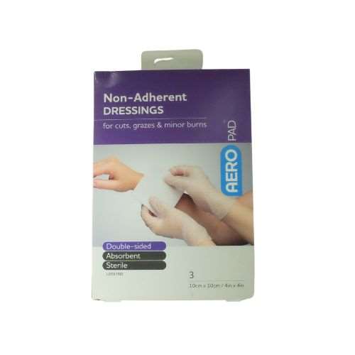 Aero Pad Non Adherent Dressings 10cm 10cm x 3ct