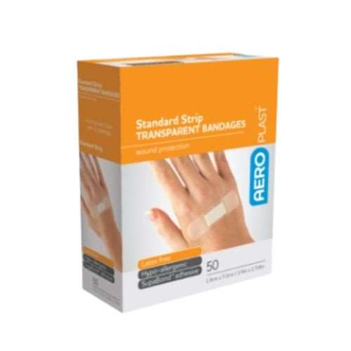 AeroPlast Standard Strip Transparent Bandages 50
