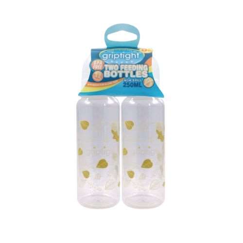 Griptight 0+ Months Feeding Bottles Twin Pack -leaf Patterned