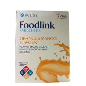 Nualtra Foodlink Smoothie Orange And Mango Flavour 7 x 66g