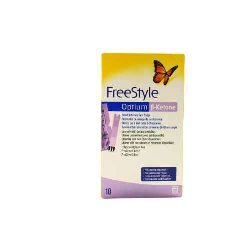 Abbott freestyle optium AY ketone test strips 10