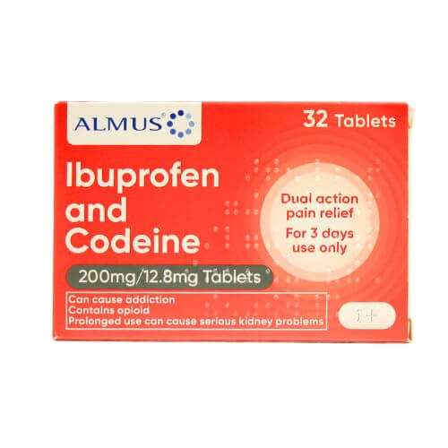 Almus Ibuprofen and Codeine 200mg / 12.8mg (32) Tablets