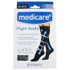 Medicare Flight Socks Black Small Shoe Size 3-6