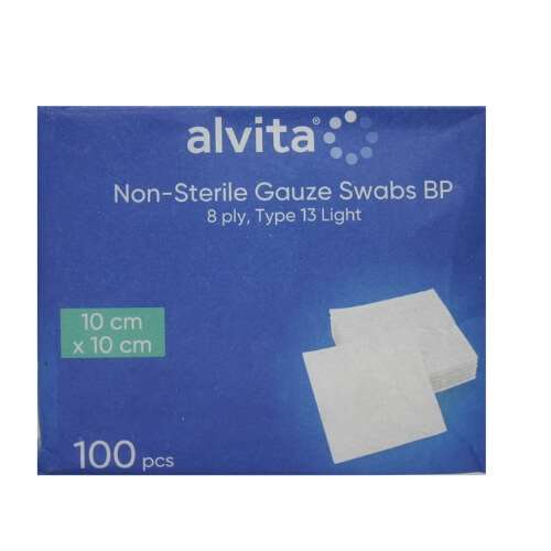 Alvita Non-Sterile Gauze Swabs 100