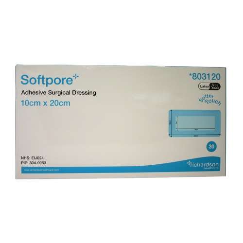 Softpore Adhesive Surgical Dressing 10x20cm 30