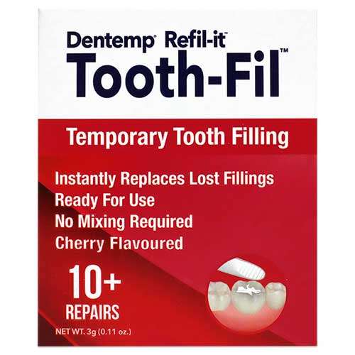 Click to view product details and reviews for Dentemp Refil It Tooth Fil Cherry Flavour 10.