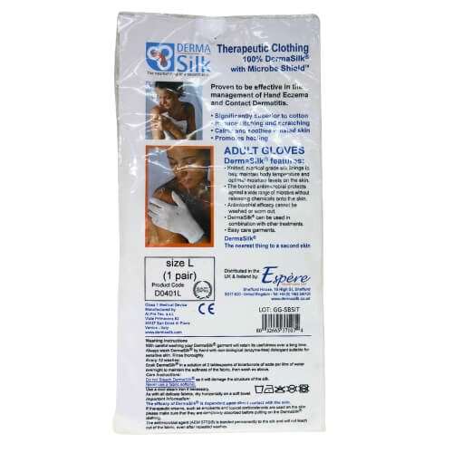 Derma Silk Adult Gloves Size L 1 Pair
